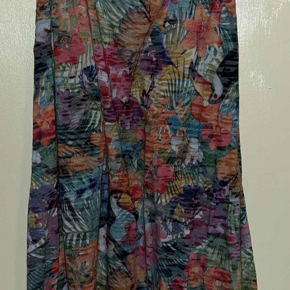 OP Ocean Pacific Multicolor Vintage Racerback Floral Swim Coverup